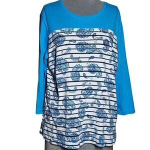 Cotton Pasley Print Tee Size XL
